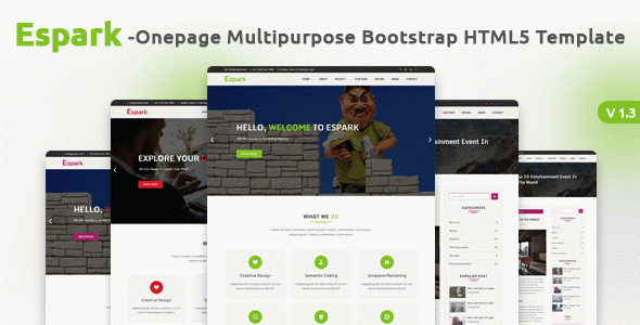 Espark Onepage Multipurpose Bootstrap HTML5 Template