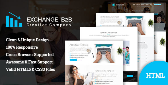 Exchange B2B || Creative Corporate Bootstrap Template