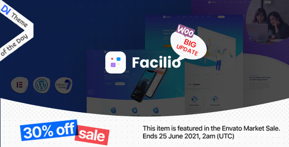 Facilio - MultiPurpose WordPress Theme for Saas Startup