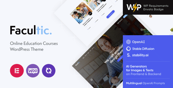 Facultic - Tutoring, Teacher, Tuition WordPress Theme + LearnPress Online Courses