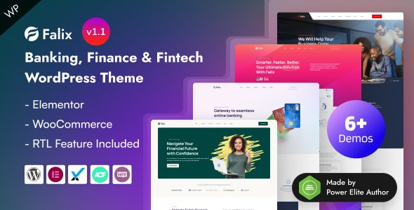 Falix – Fintech & Banking Finance WordPress Theme