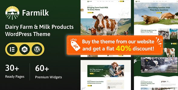 Farmilk – Dairy Farm & Milk WordPress Theme