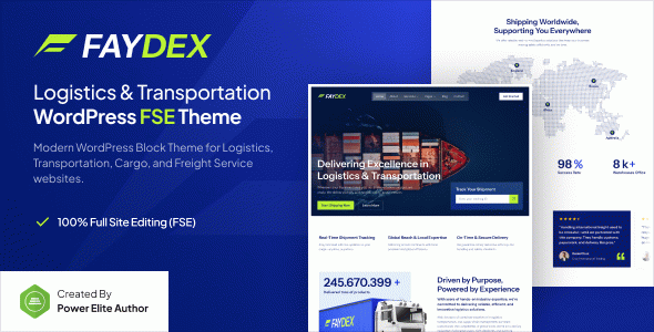 Faydex – Logistics and Transportation Gutenverse FSE WordPress Block Theme