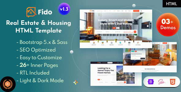 Fido - Real Estate & Housing Bootstrap 5 Template
