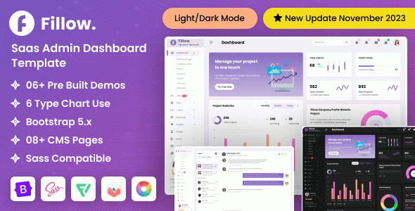 Fillow Saas Admin Dashboard Template