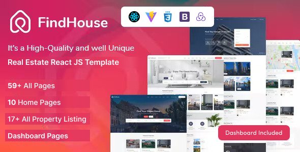 FindHouse - Real Estate React JS Template (React 19)