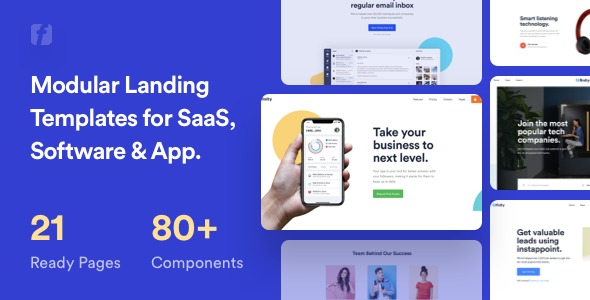 Finity - Landing Page Template for SaaS, Startup & Agency