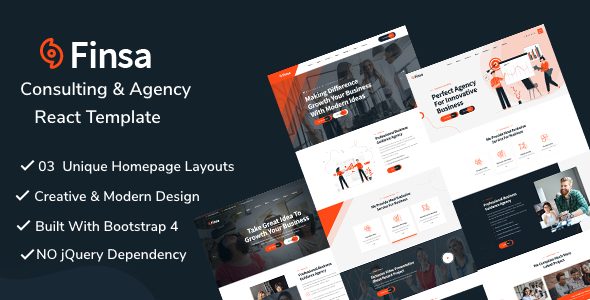 Finsa - React Consultancy & Business Template