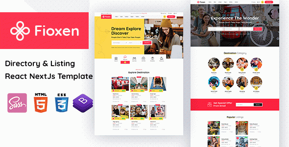 Fioxen - React Next Directory & Listings Template
