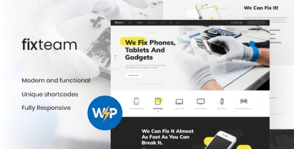 FixTeam | Electronics Repair & Phone Service WordPress Theme