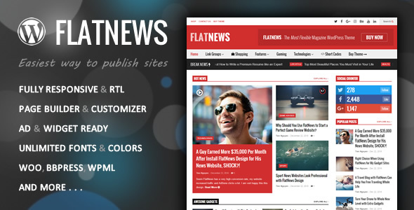 FlatNews ??? Responsive Magazine WordPress Theme