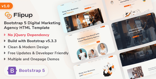 Flipup - Digital Marketing Agency Template