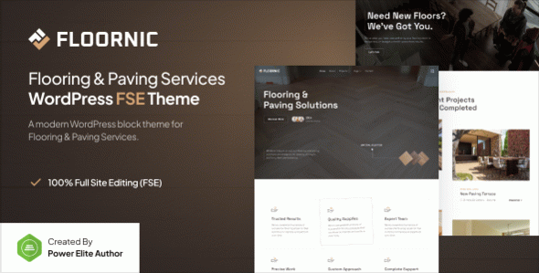 Floornic – Flooring and Paving Services Gutenverse FSE WordPress Block Theme