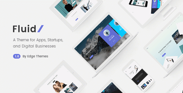 Fluid - Startup and App Landing Page WordPress Theme