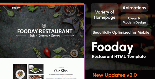 Fooday - Restaurant HTML Template | Order Online & Reservations