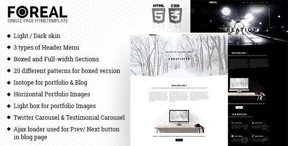 Foreal - Minimal HTML Template
