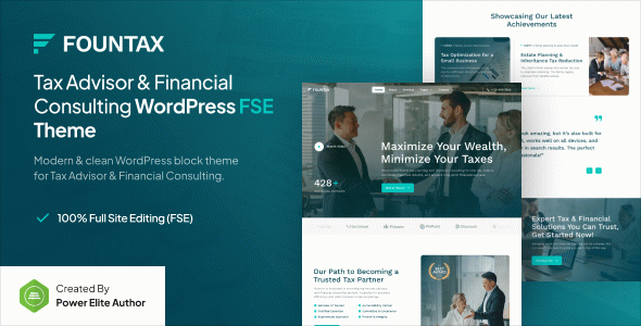 Fountax – Tax Advisor & Financial Consulting Gutenverse FSE WordPress Block Theme
