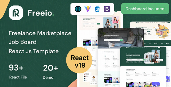 Freeio - Freelance Marketplace ReactJS Template (React 19)