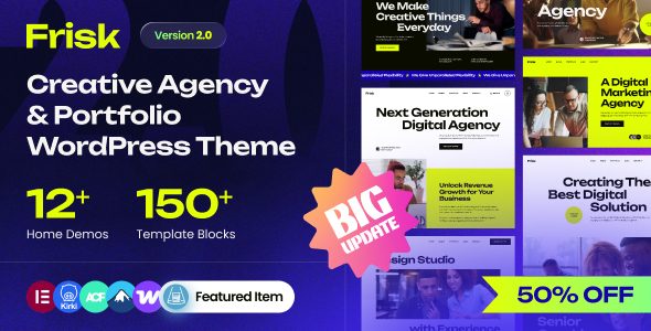 Frisk - Creative Agency & Portfolio WordPress Theme