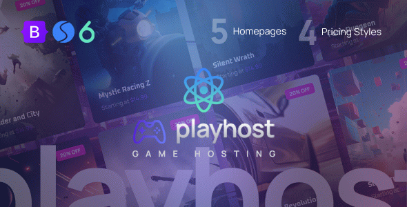 Game Hosting Server React NextJs Template - Playhost