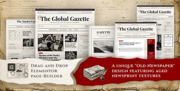 Gazette — Vintage News & Editorial Magazine WordPress Theme