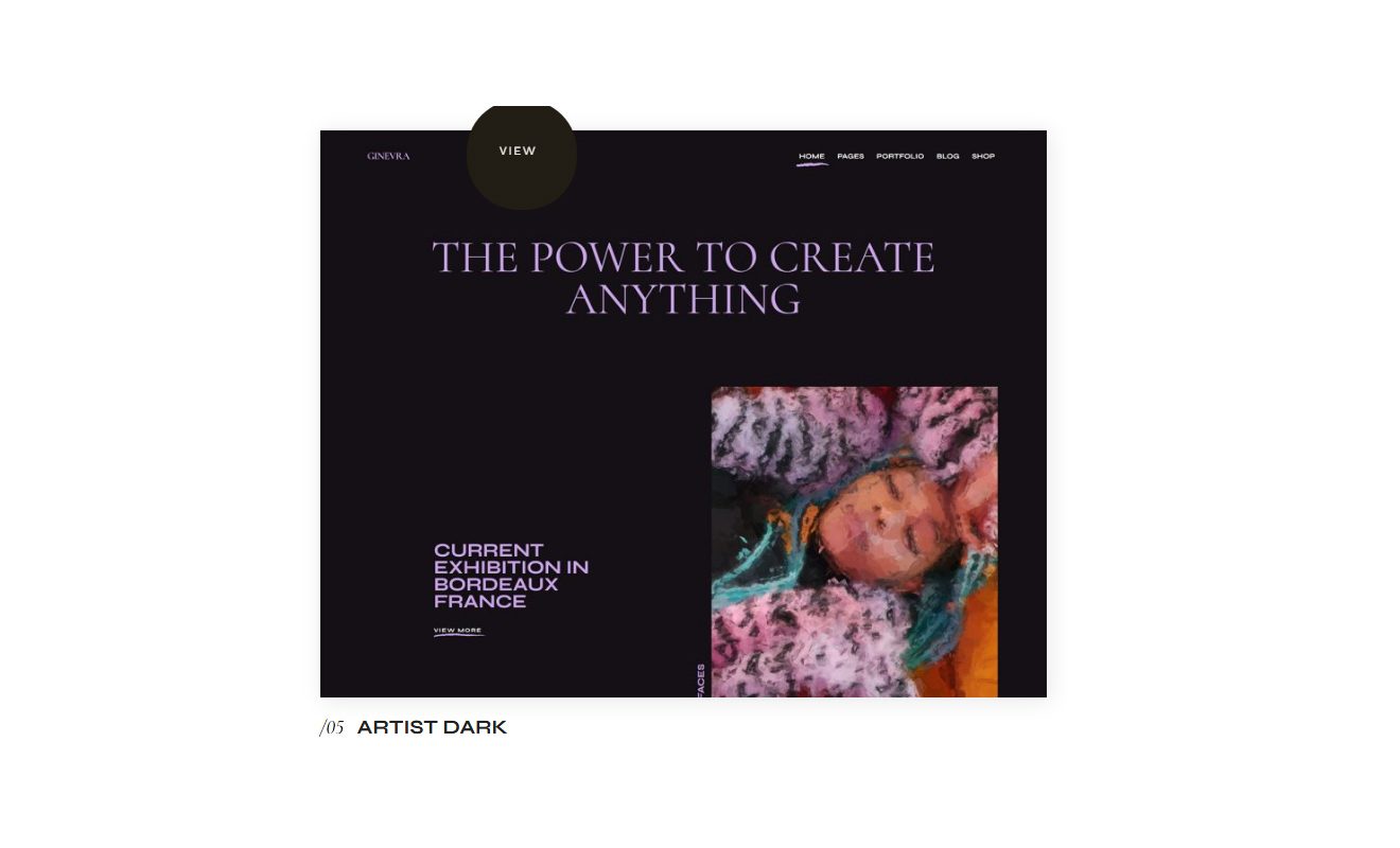 Ginevra ??? Artist Portfolio Theme