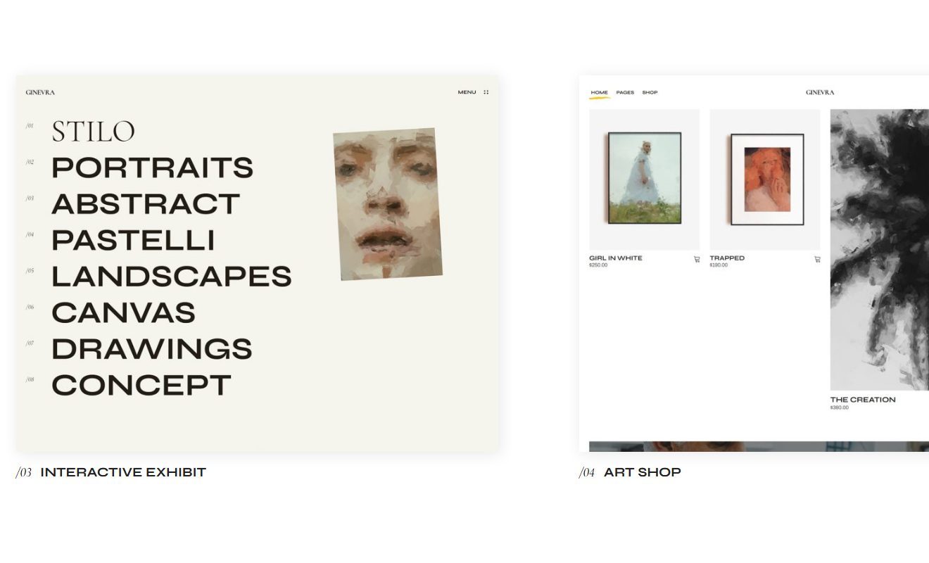 Ginevra ??? Artist Portfolio Theme