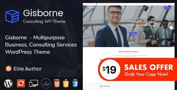 Gisborne - Business, Finance and Consulting WordPress Theme