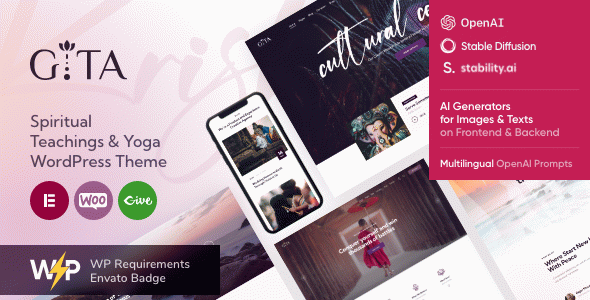 Gita - Yoga WordPress Theme + Store & Donations