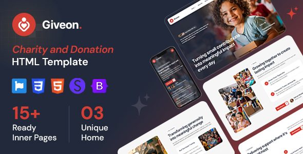 Giveon - Charity and Donation HTML Template