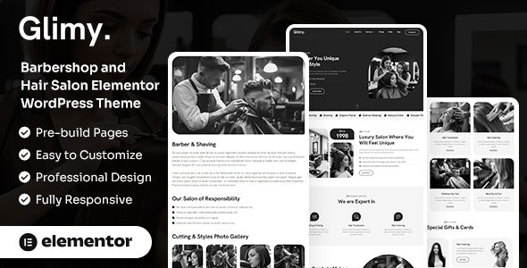 Glimy - Barber WordPress Theme
