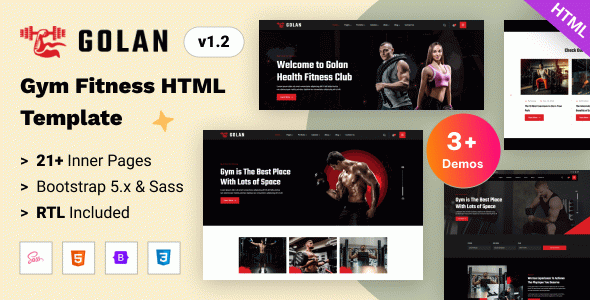 Golan - Gym Fitness Bootstrap 5 Template