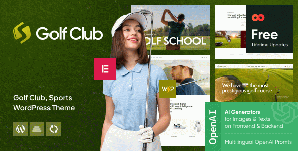Golf Club - Sports & Events WordPress Theme