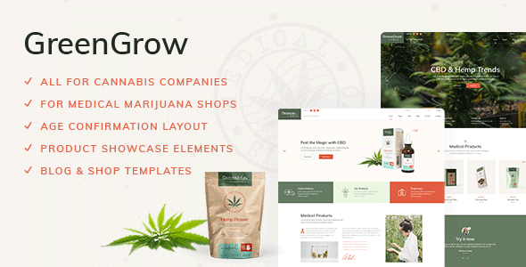 GreenGrow - Medical Marijuana WordPress Theme