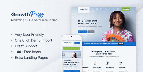 GrowthPress — Marketing and SEO WordPress Theme