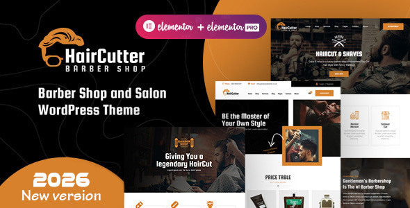 HairCutter - Barber Shop and Hair Salon WordPress theme with AI Appointment Booking System