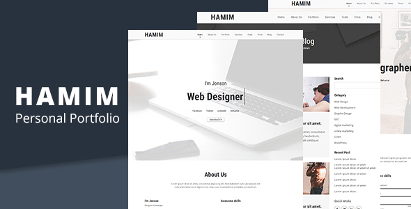 HAMIM - Minimal HTML Landing Page Template