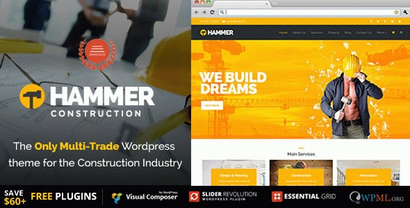 Hammer - Multi-Trade, Construction Business WordPress Theme