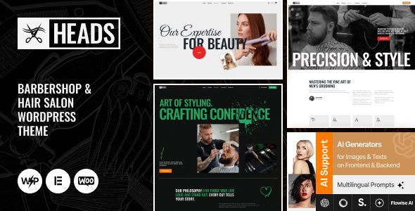 Heads - Barbershop & Hair Salon WordPress Theme