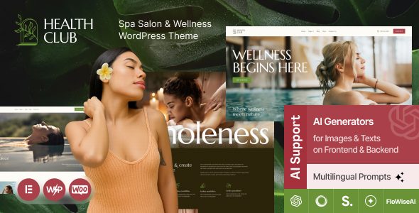 Health Club - Spa Salon & Wellness WordPress Theme + Store