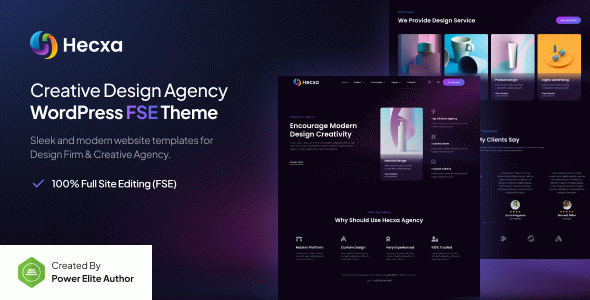 Hecxa – Creative Design Agency Gutenverse FSE WordPress Block Theme