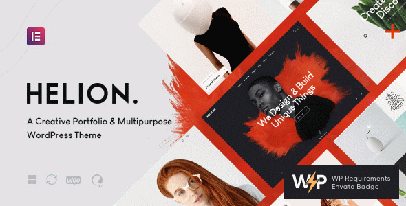 Helion | Personal Portfolio & Agency WordPress Theme + Online Store