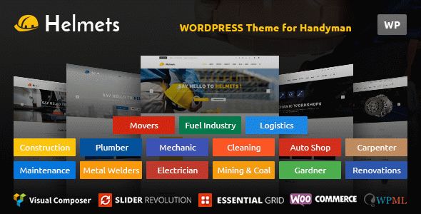 Helmets - WordPress Theme for Handyman