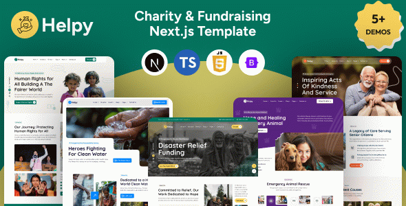 Helpy- Charity And Fundraising Next.js Template