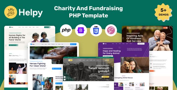 Helpy - Charity And Fundraising PHP Template