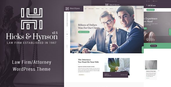 Hicks & Hynson - Law Firm/Attorney WordPress Theme