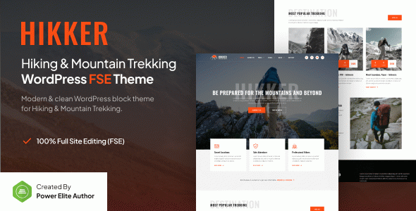 Hikker – Hiking & Mountain Trekking Gutenverse FSE WordPress Block Theme