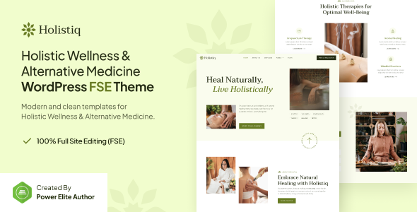 Holistiq ??? Holistic Wellness & Alternative Medicine Gutenverse FSE WordPress Block Theme