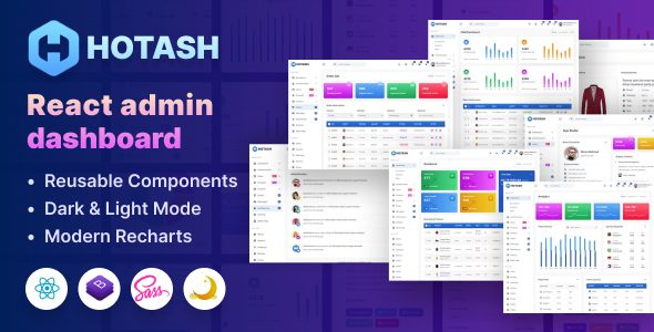 Hotash - React Admin Dashboard Template