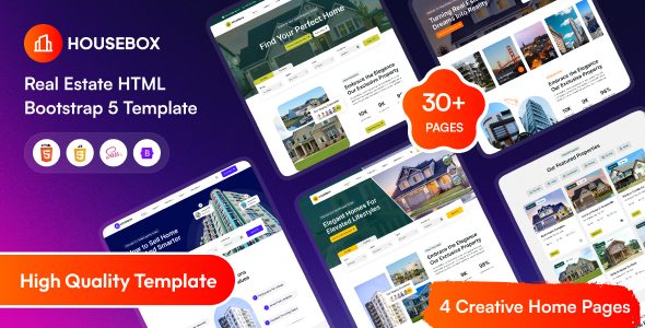 HouseBox - Real Estate HTML Bootstrap 5 Template